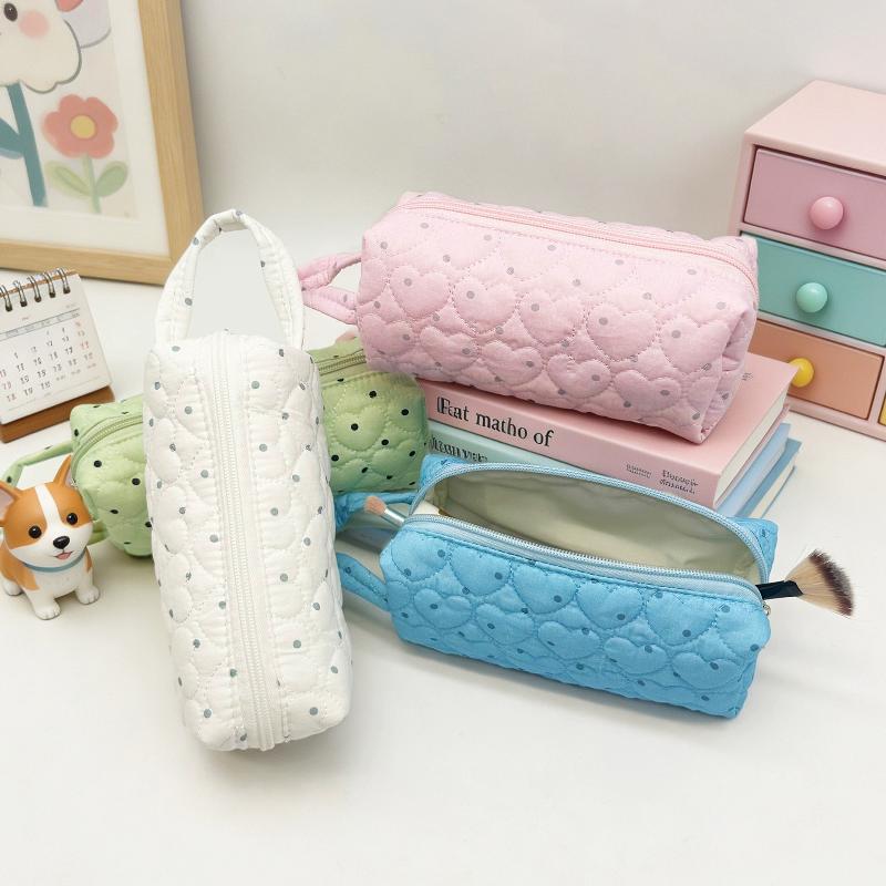 Makeup - Portable Polka Dot Cosmetic Bag Minimalist