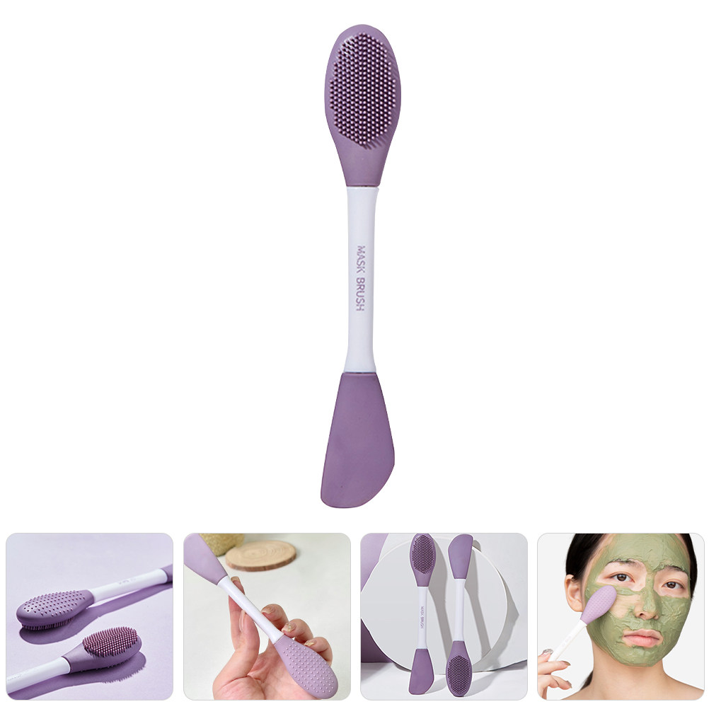 Silicone Face Scrubber Electric - Silicone Dual-Head Face Mask Brush for