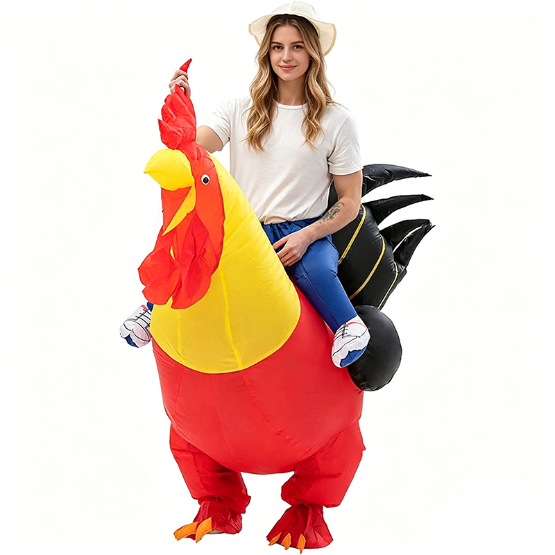 Makeup - Halloween Funny Rooster Inflatable Costumes Adult