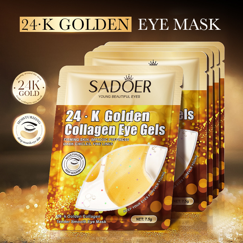 Collagen Under Eye Patches - SADOER 24K Gold Collagen Crystal Eye