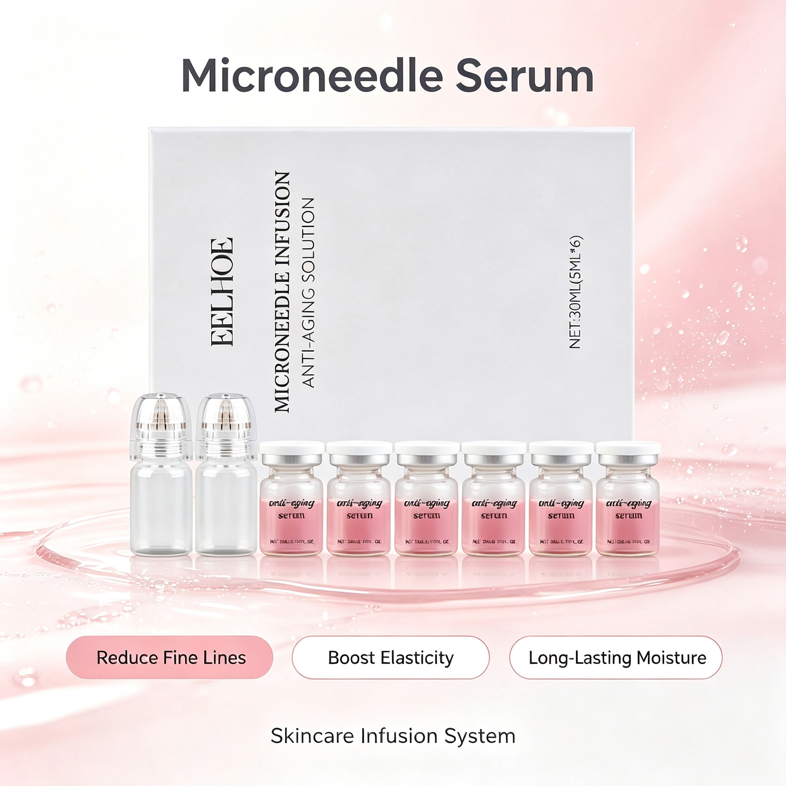 0.2mm Microneedle Serum Kit 6  - đánh giá và giá Hyaluronic Acid Facial Serum