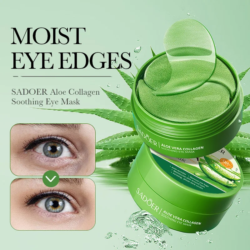 SAODER 60Pcs Aloe Vera Collage - đánh giá và giá Collagen Under Eye Patches