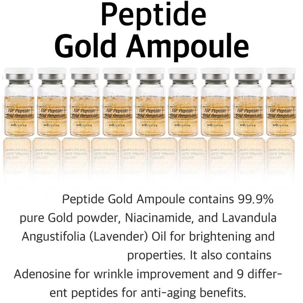 Korea Peptide Gold Ampoule Ski - đánh giá và giá Hyaluronic Acid Facial Serum