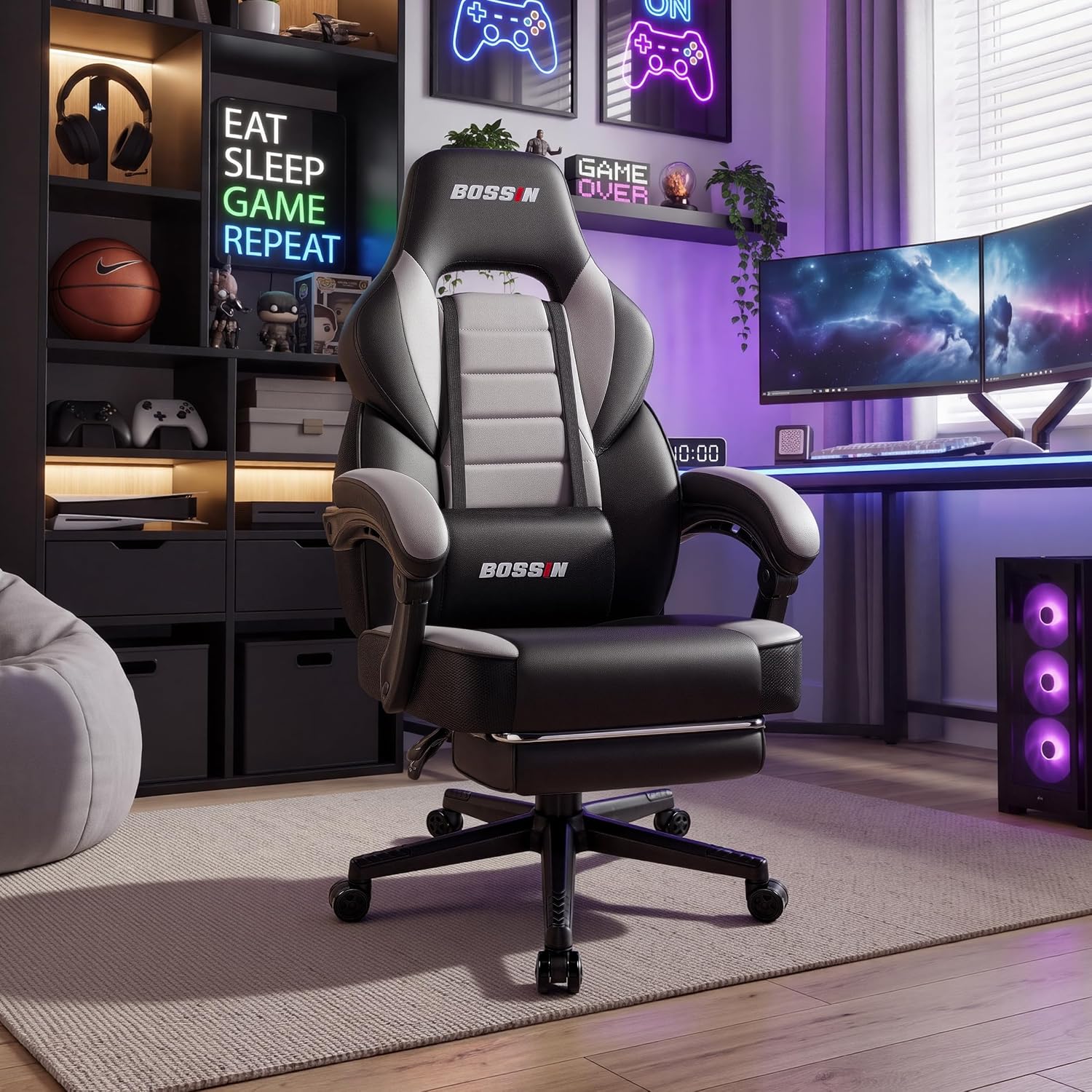 Gaming Chair with Massage, Erg - đánh giá và giá Massage