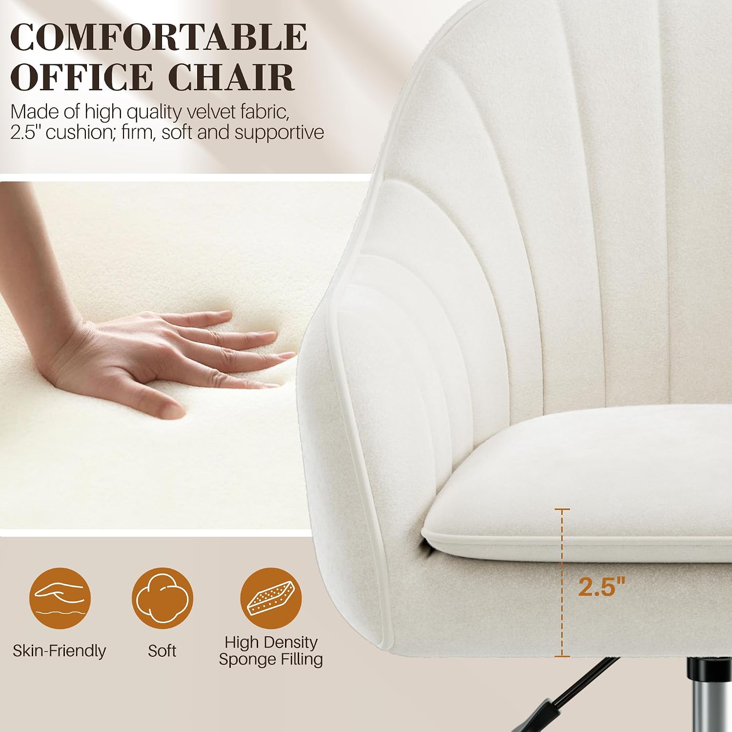 Vanity Chair with Wheels, Comf - đánh giá và giá Makeup