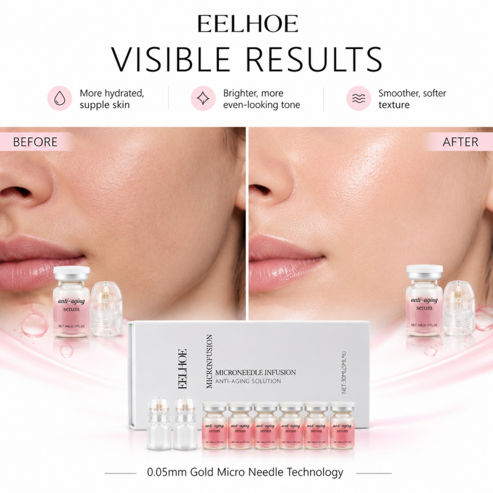 0.2mm Microneedle Serum Kit 6  - đánh giá và giá Hyaluronic Acid Facial Serum