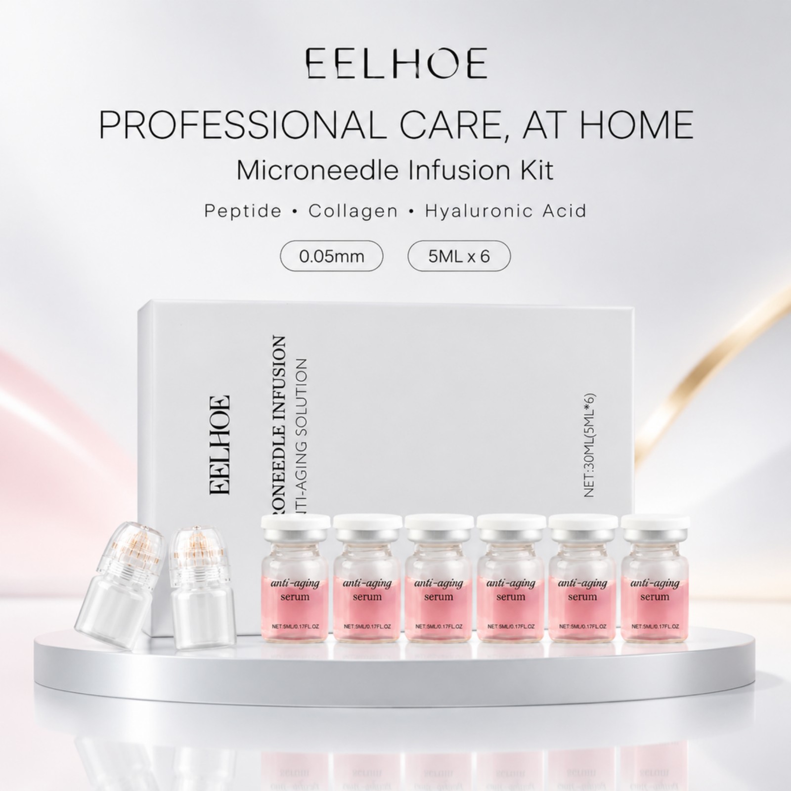 0.2mm Microneedle Serum Kit 6  - đánh giá và giá Hyaluronic Acid Facial Serum